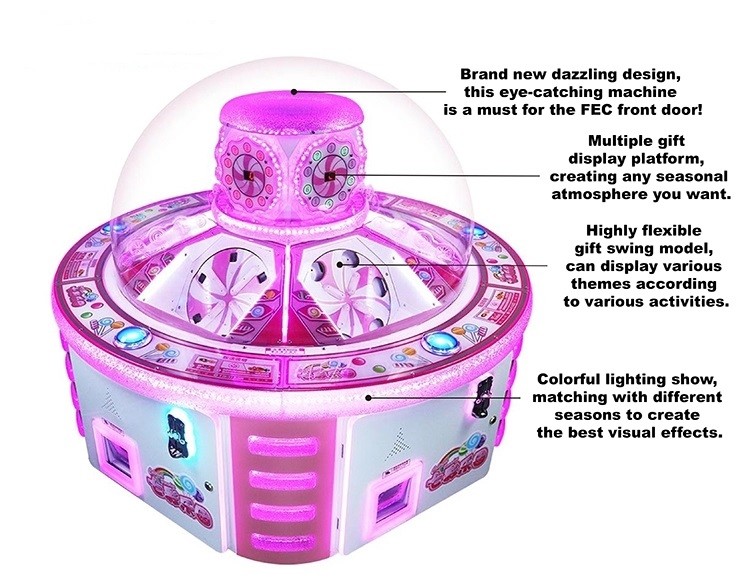 Colorful Lighting Show Gift Vending Machine 5 Players For Game Center