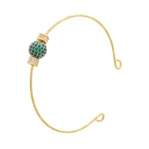 Quality Adjustable 18k Gold Bangle Kids Round Ball Zircon Rhinestone Bangle Bracelet wholesale