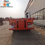 Mechanical Suspension 4 Axles Container Flat Bed Semi Car Truck Utility Trailer