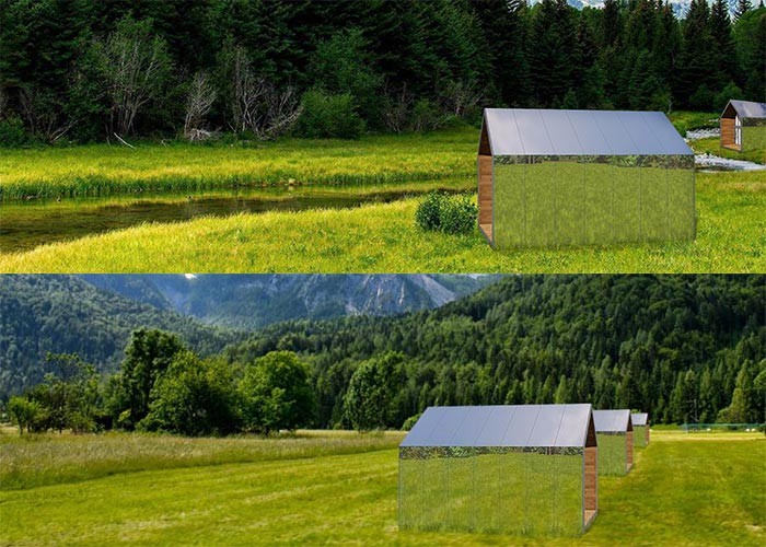 Wood Dark Gray 1 Bedroom Prefab House , Two Layers Small Modern Prefab Homes