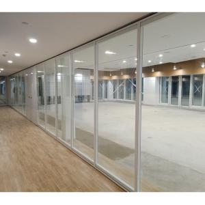 Quality Single Aluminum Frame Glass Partition Wall For Office Meeting Room wholesale