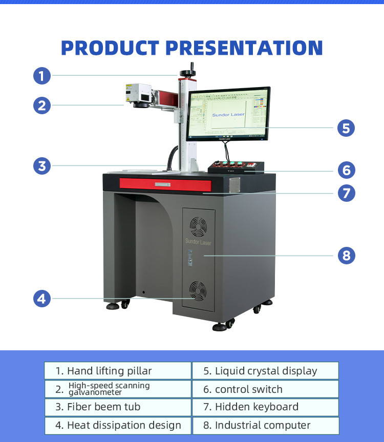 CNC Table Top Laser Marking Machine For Steel Business Cards
