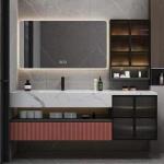 Mirror Included Yes Wall Mounted MDF Vanity Bathroom Cabinet with Acrylic Door