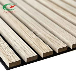 Quality Fluted Oak Walnut Acoustic Wall Panels Moistureproof Practical wholesale