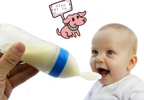 Design latest silicone baby feeding bottle with spoons, Baby silicone feeding bottle/baby feeding bottle with spoon