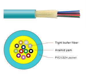 Quality FTTH Multimode OM5 24 Strand Indoor Fiber Optic Cable wholesale