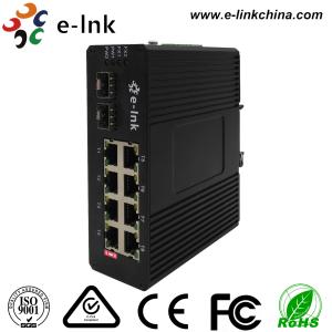 Quality 48VDC Industrial Ethernet POE Switch 8 RJ45 Ports 2 SFP Ports Redundant Power Inputs wholesale