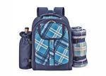 ISO9001 Polyester Camping Storage Bag , Waterproof Picnic Basket Set Backpack