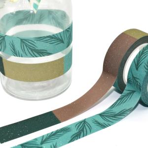 Quality Custom Printed Tearable Stationery Scrapbooking Glitter Washi Tape wholesale