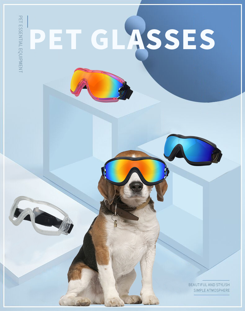 Dog Sunglasses Pet Glasses Eye Wear for Snow Beach Motorcycle Dog Goggles Breed