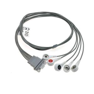 Quality TPU 5 Lead Electrode AHA Holter ECG Cable Gray color For Schille wholesale