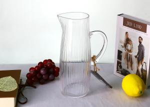 Quality Amber Hand Made Lead Free Crystal Glass Wine Decanter 1400ml wholesale