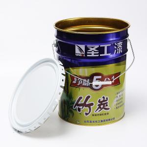 Quality 20L Steel Metal Chemical Pails With Crown Covers Round wholesale