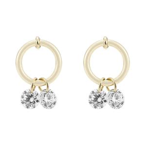 Quality 0.2 Carats VVS Lab Created Diamond Hoop Earrings Jewelry Type Rings Gemstone Shape Round wholesale