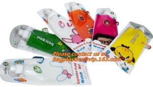 Quality Stand up foldable water spout pouches /bottle bags,Climbing Plastic Foldable Water Bottle Collapsible Bag For Drinking wholesale