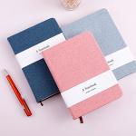 2022 Custom Linen Notebook Book Cloth Fabric Diary A6 Blank/Lined Pages Leather