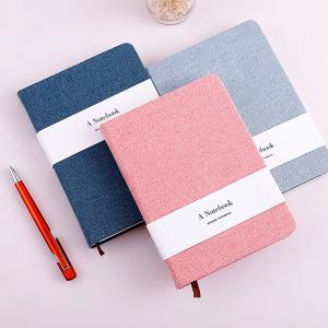 Quality 2022 Custom Linen Notebook Book Cloth Fabric Diary A6 Blank/Lined Pages Leather Cover wholesale