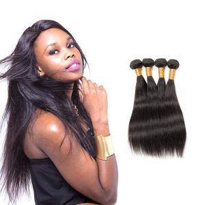 Quality 16 Inch Smooth Real Virgin Brazilian Straight Hair Bundles CE Certification wholesale