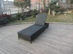 Multifunction Rattan Sun Lounger , Resin Wicker Lounge Chair