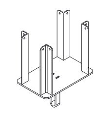 Q235 Steel Plate Concrete Forming Accessories , Galvanized Fork Head for Slab Form Construction