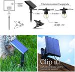 Waterproof Solar Bistro 27Ft G40 LED Outdoor String Lights