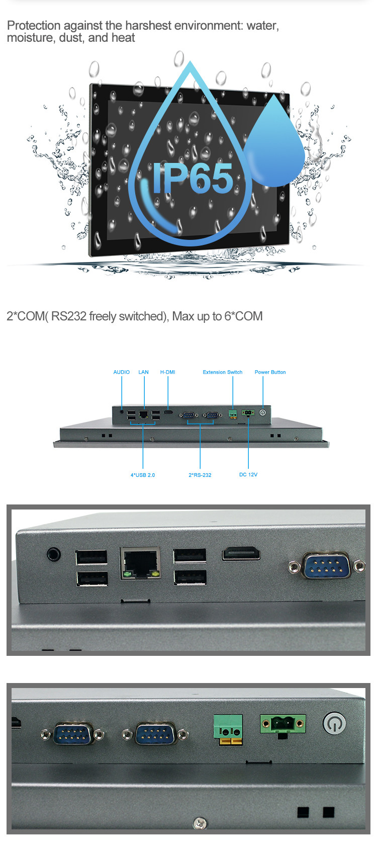 Android 17 Inch Ip66 Open Frame Panel Pc Multi Touch EMMC 8G