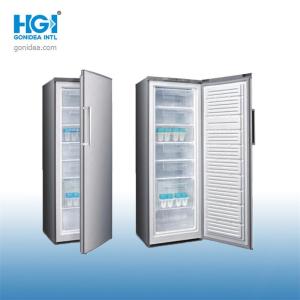Quality LED Display Gray Defrost Single Door Upright Freezer 250 Liters wholesale