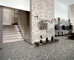 Terrazzo Plates Non Shiny Porcelain Floor Tiles Light Brown Color