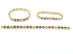 Rainbow Brass Gold Tennis Bracelet OEM ODM Cubic Zirconia Tennis Bracelet