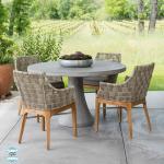 Grey Outdoor Round Concrete Coffee Table GRC Fiberglass Furniture Dinning Table