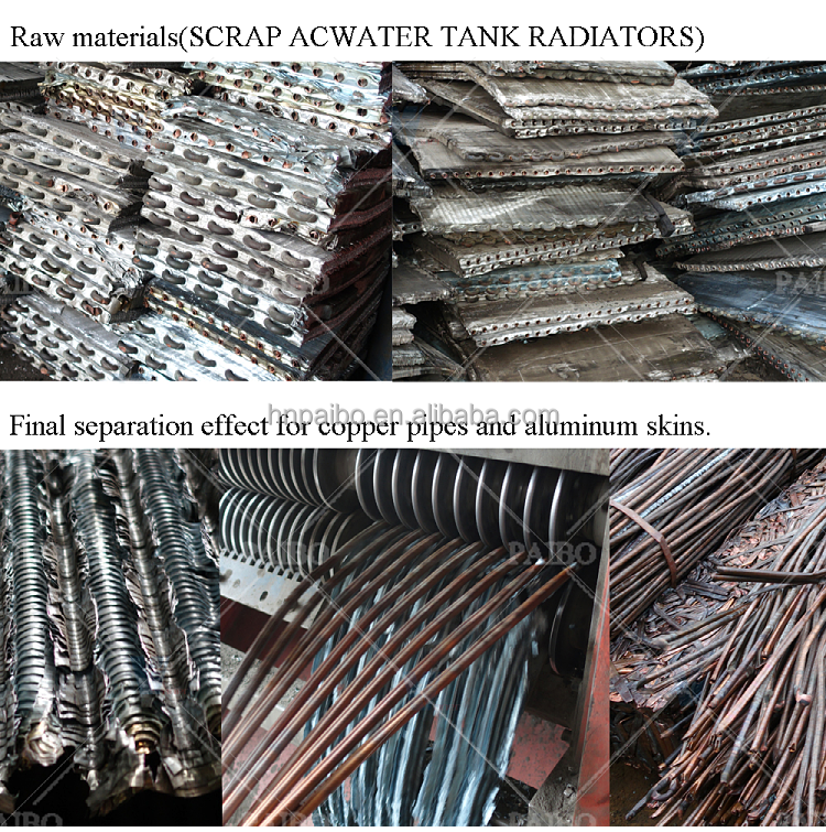 Radiator Copper And Aluminum Separating Machine Function Radiator Recycling Machine