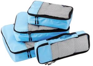 Quality 4 Pieces Packing Cube Set Finished Interior Seams And Mesh Top wholesale