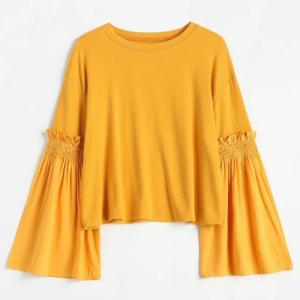 Quality Plus Size Women Clothing Long Ruffles Flare Sleeve T Shirt wholesale