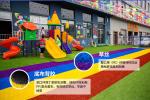 Children 25mm Colorful Artificial Grass Field Roll / Fake Lawn Turf Ornamental