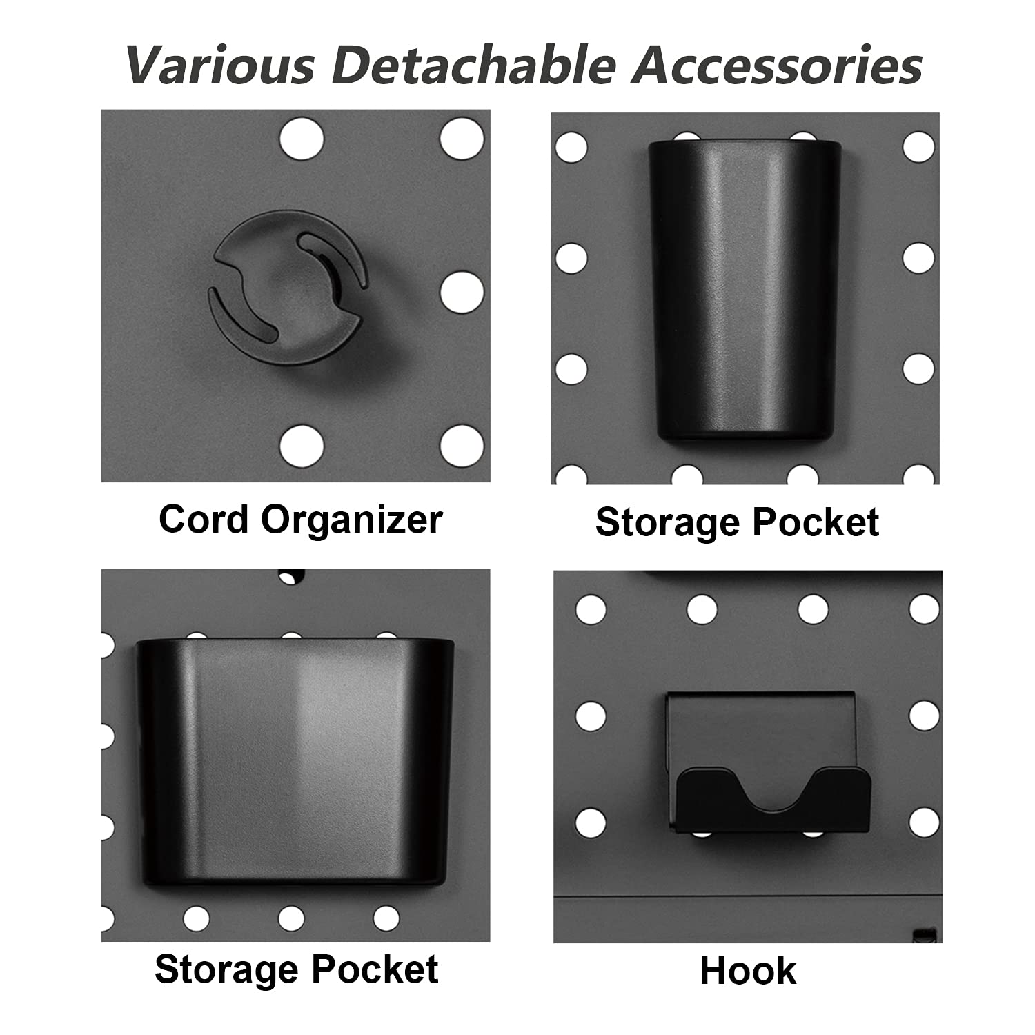 Office Metal Pegboard Combination Kit for Crafts Organization and Ornaments Display