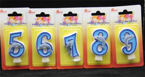 Quality Handmade Number Candle with Blue Edge and Blue Painted with little blue Dolphin wholesale
