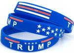 Blue color Silicone bracelet Trump Donald wrist strap custom OEM logo color size