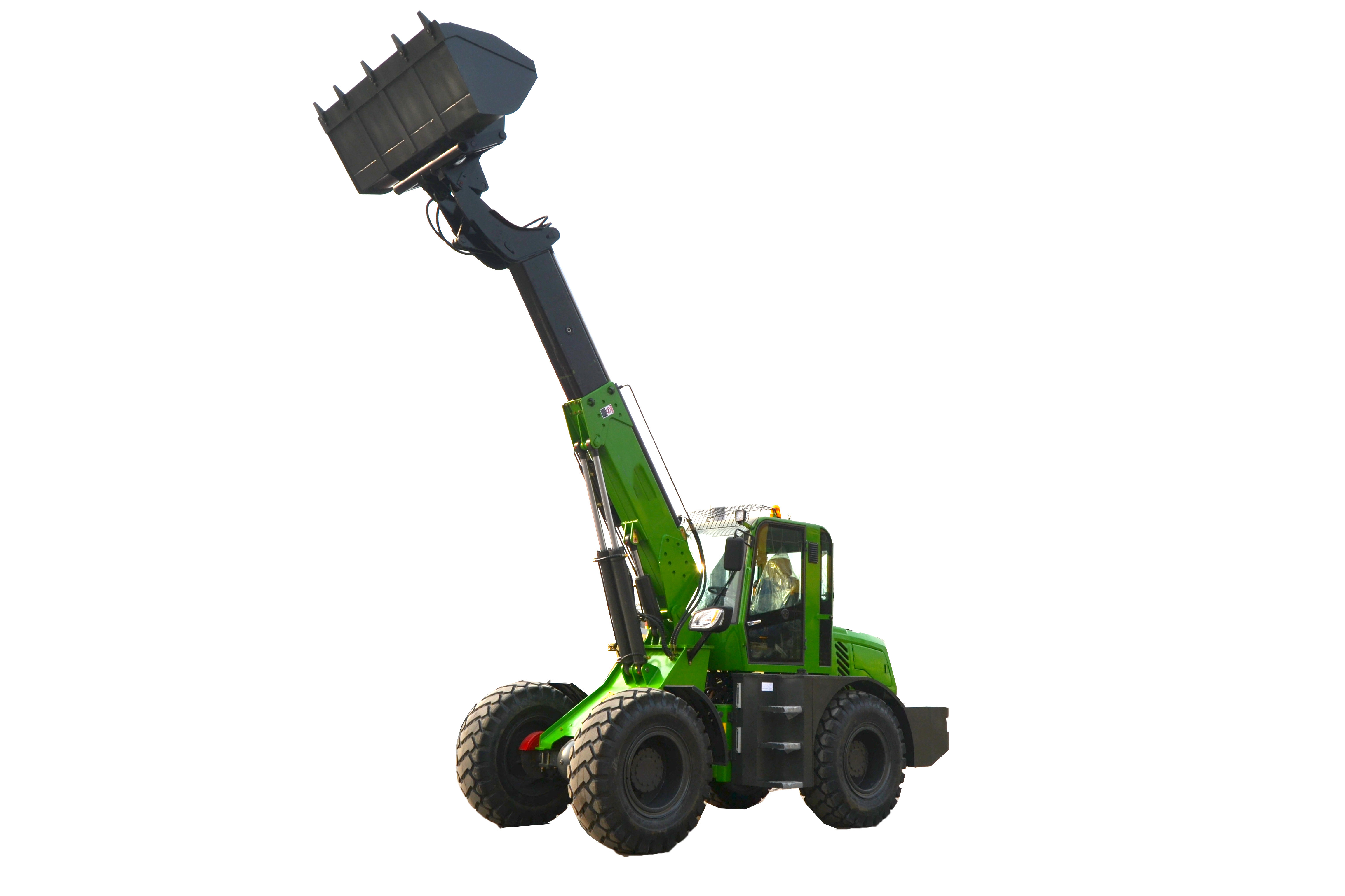 2.5 Ton Telescopic Small Bucket Loader 60KW Four Wheel Drive