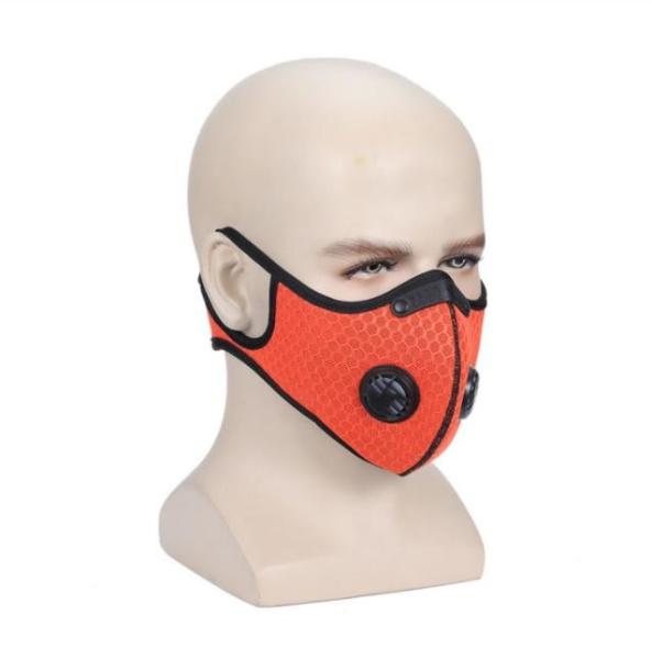 Sport Mask with Exhalation Valves Carbon Filters Breathable Face mask for