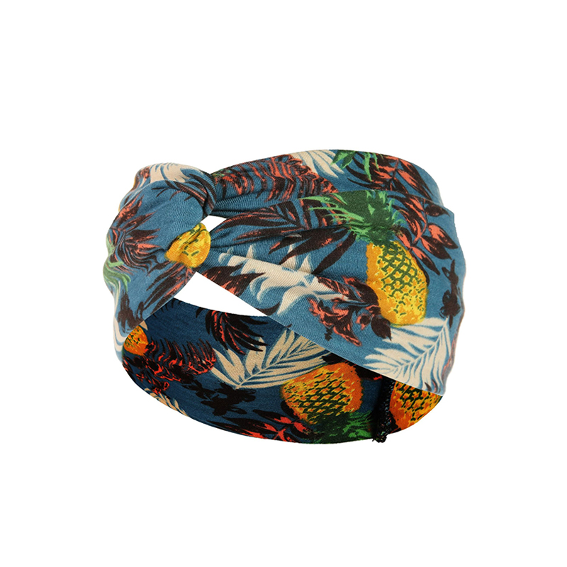 100% Polyester Women Head Scarves Multicolor Custom Elastic Headbands