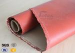 1200 Degree Silicone Coated Glass Cloth , Heat Resistant Fabric Fiberglass