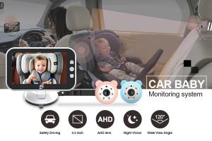 Quality 4.3 Inch Color Monitor Baby Car Mirror Camera Power Supply 9V - 24V wholesale