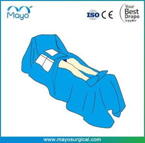 Quality Cathlab Disposable Surgical Femoral Angiography Drape with 4 hole wholesale