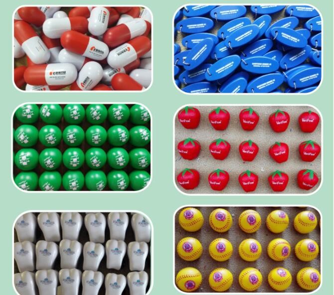 Pu Foam Stress Ball Custom Shape Squeeze polyurethane anti stress balls safe, non-toxic gift branding items