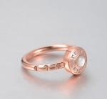 Lady Fashion Jewelry Ring Elegance Wedding Ring with Diamond White Shell with