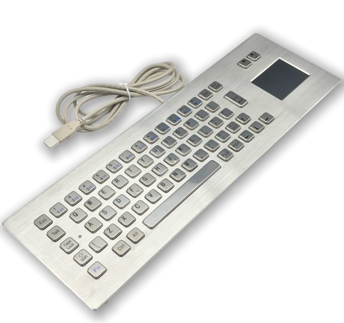 IP65 Industrial Stainless Steel Keyboard with touchpad Waterproof Dustproof Violence Resist Explosionproof