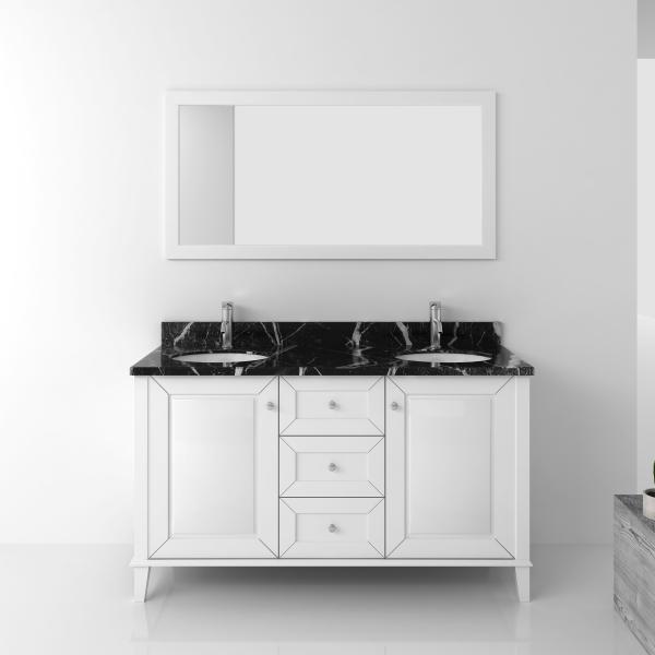 Cheap Modern Sanitary Furniture Bathroom Cabinet Sets With Double Basin for sale