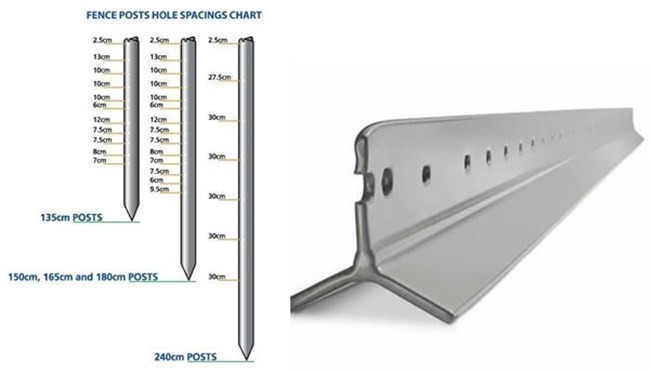 Hot Dipped Galvanized Metal Star Picket 8ft For Cattle Fence