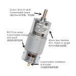 42mm GearBox Brushed DC Motor 30 Rpm Steel Gear Electric Motor For Smart Mop