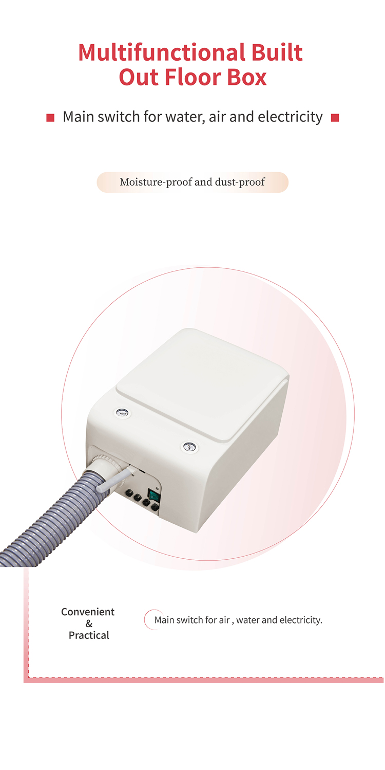 Electricity PU Cushion Patient Dental Chairs 12mm Frame